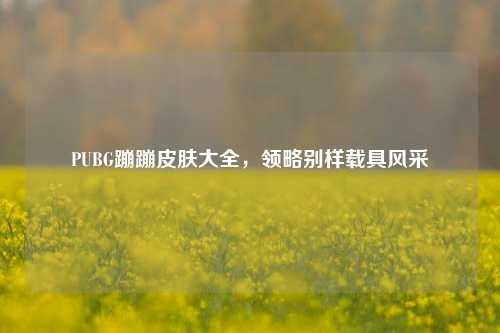 PUBG蹦蹦皮肤大全,领略别样载具风采
