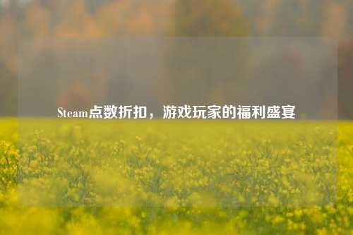 Steam点数折扣，游戏玩家的福利盛宴