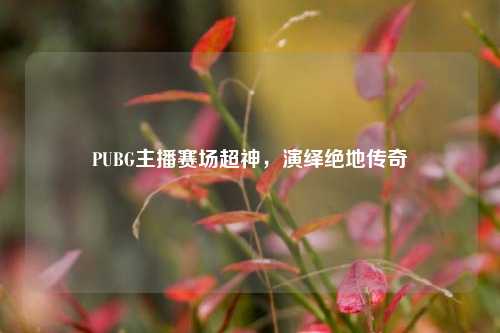 PUBG主播赛场超神，演绎绝地传奇