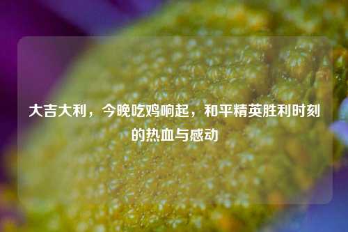 大吉大利，今晚吃鸡响起，和平精英胜利时刻的热血与感动