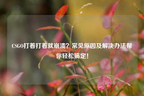 CSGO打着打着就崩溃？常见原因及解决办法帮你轻松搞定！