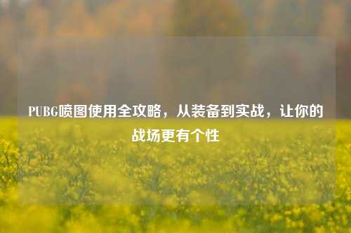 PUBG喷图使用全攻略，从装备到实战，让你的战场更有个性