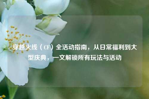 穿越火线（CF）全活动指南，从日常福利到大型庆典，一文解锁所有玩法与活动
