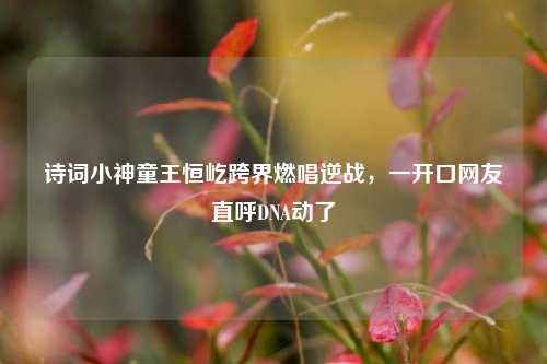 诗词小神童王恒屹跨界燃唱逆战，一开口网友直呼DNA动了
