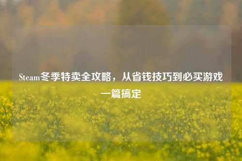 Steam冬季特卖全攻略，从省钱技巧到必买游戏一篇搞定