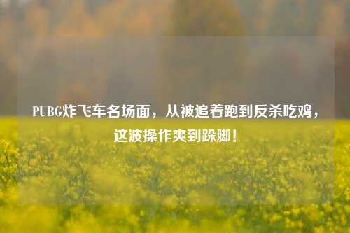PUBG炸飞车名场面，从被追着跑到反杀吃鸡，这波操作爽到跺脚！
