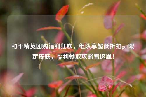 和平精英团购福利狂欢，组队享超低折扣get限定皮肤，福利领取攻略看这里！