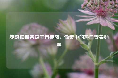 英雄联盟晋级王者截图，像素中的热血青春勋章
