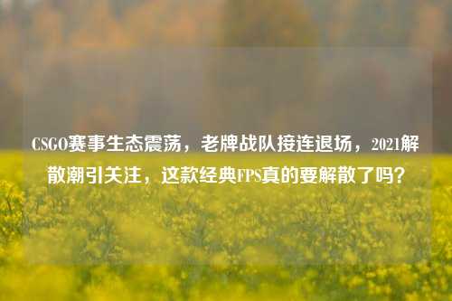 CSGO赛事生态震荡，老牌战队接连退场，2021解散潮引关注，这款经典FPS真的要解散了吗？