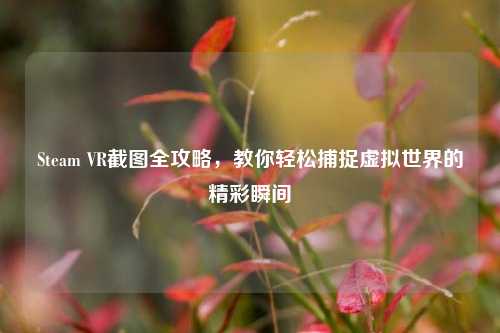 Steam VR截图全攻略，教你轻松捕捉虚拟世界的精彩瞬间