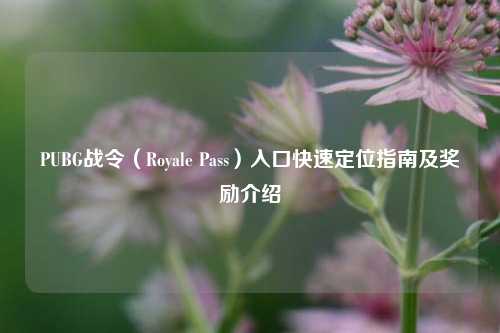 PUBG战令（Royale Pass）入口快速定位指南及奖励介绍