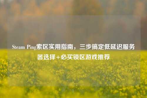 Steam Ping索区实用指南，三步搞定低延迟服务器选择+必买锁区游戏推荐