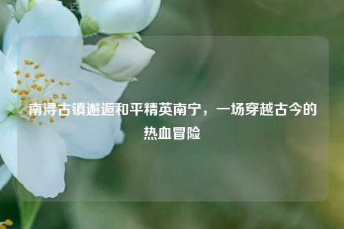 南浔古镇邂逅和平精英南宁，一场穿越古今的热血冒险