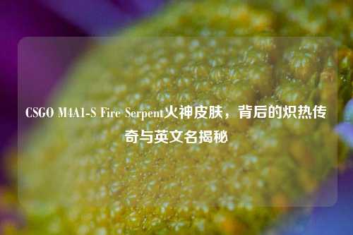 CSGO M4A1-S Fire Serpent火神皮肤，背后的炽热传奇与英文名揭秘