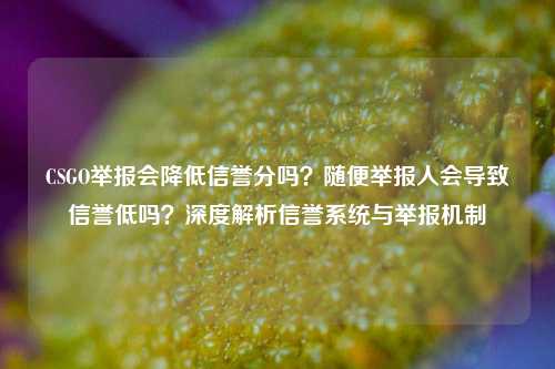 CSGO举报会降低信誉分吗？随便举报人会导致信誉低吗？深度解析信誉系统与举报机制