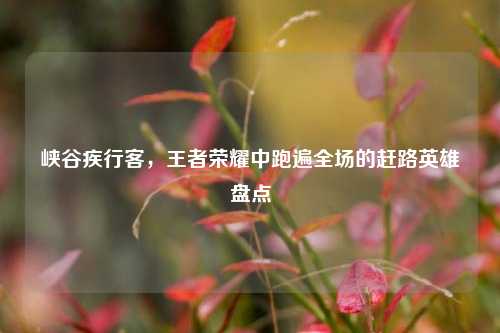 峡谷疾行客，王者荣耀中跑遍全场的赶路英雄盘点