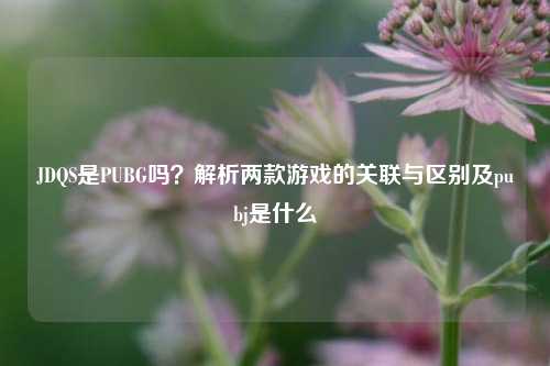 JDQS是PUBG吗？解析两款游戏的关联与区别及pubj是什么
