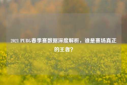 2021 PUBG春季赛数据深度解析，谁是赛场真正的王者？