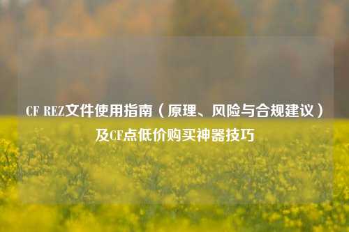 CF REZ文件使用指南（原理、风险与合规建议）及CF点低价购买神器技巧