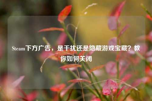 Steam下方广告，是干扰还是隐藏游戏宝藏？教你如何关闭