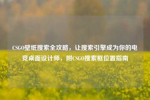 CSGO壁纸搜索全攻略，让搜索引擎成为你的电竞桌面设计师，附CSGO搜索框位置指南