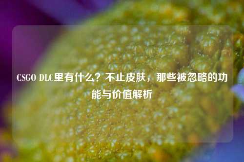 CSGO DLC里有什么？不止皮肤，那些被忽略的功能与价值解析