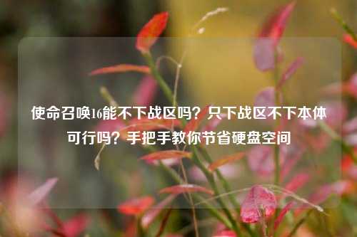 使命召唤16能不下战区吗？只下战区不下本体可行吗？手把手教你节省硬盘空间