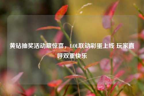 黄钻抽奖活动藏惊喜，LOL联动彩蛋上线 玩家直呼双重快乐
