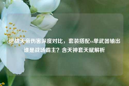 逆战天帝伤害深度对比，套装搭配vs单武器输出谁是战场霸主？含天神套天赋解析