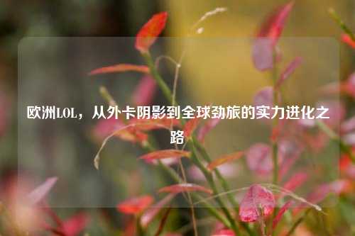 欧洲LOL，从外卡阴影到全球劲旅的实力进化之路