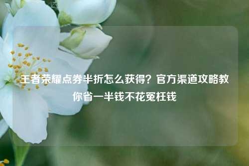 王者荣耀点券半折怎么获得？官方渠道攻略教你省一半钱不花冤枉钱
