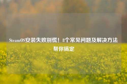 SteamOS安装失败别慌！8个常见问题及解决 *** 帮你搞定