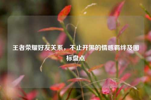 王者荣耀好友关系，不止开黑的情感羁绊及图标盘点