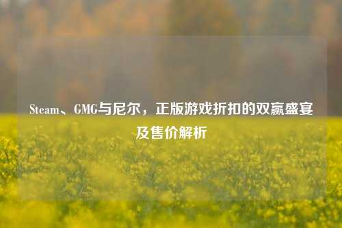 Steam、GMG与尼尔，正版游戏折扣的双赢盛宴及售价解析