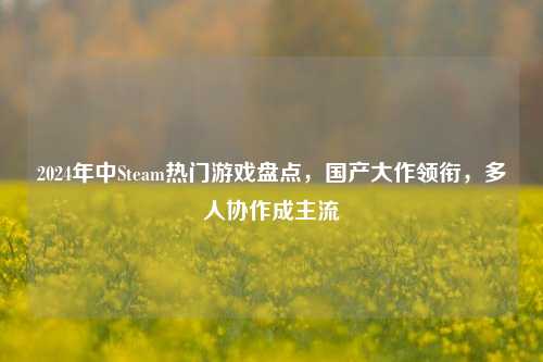 2024年中Steam热门游戏盘点，国产大作领衔，多人协作成主流