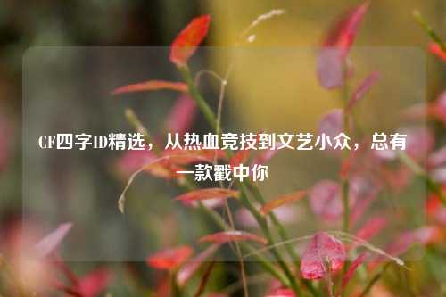 CF四字ID精选，从热血竞技到文艺小众，总有一款戳中你
