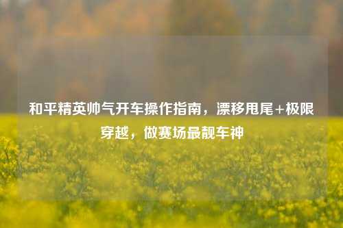 和平精英帅气开车操作指南，漂移甩尾+极限穿越，做赛场最靓车神