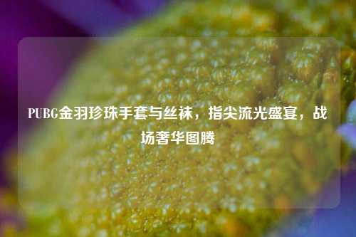 PUBG金羽珍珠手套与 *** ，指尖流光盛宴，战场奢华图腾