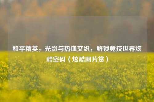 和平精英，光影与热血交织，解锁竞技世界炫酷密码（炫酷图片赏）