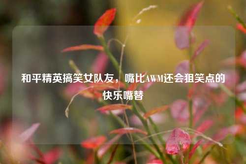 和平精英搞笑女队友，嘴比AWM还会狙笑点的快乐嘴替
