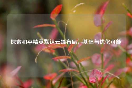 探索和平精英默认云端布局，基础与优化可能