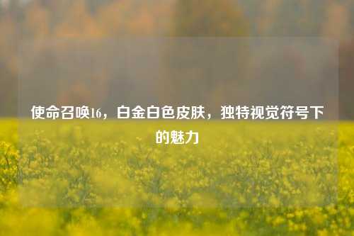 使命召唤16，白金白色皮肤，独特视觉符号下的魅力