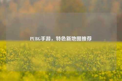 PUBG手游,特色新地图推荐