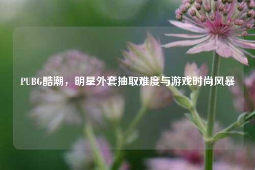PUBG酷潮,明星外套抽取难度与游戏时尚风暴