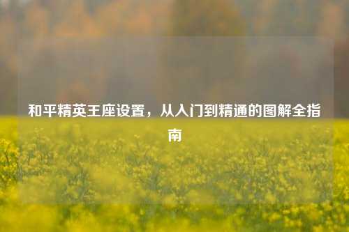 和平精英王座设置,从入门到精通的图解全指南