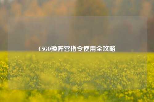 CSGO换阵营指令使用全攻略