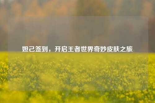 妲己签到，开启王者世界奇妙皮肤之旅