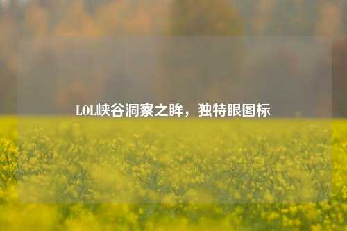 LOL峡谷洞察之眸，独特眼图标