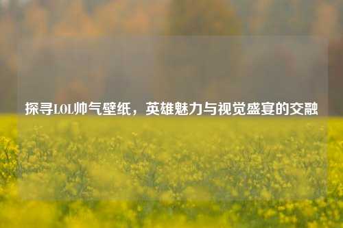 探寻LOL帅气壁纸，英雄魅力与视觉盛宴的交融